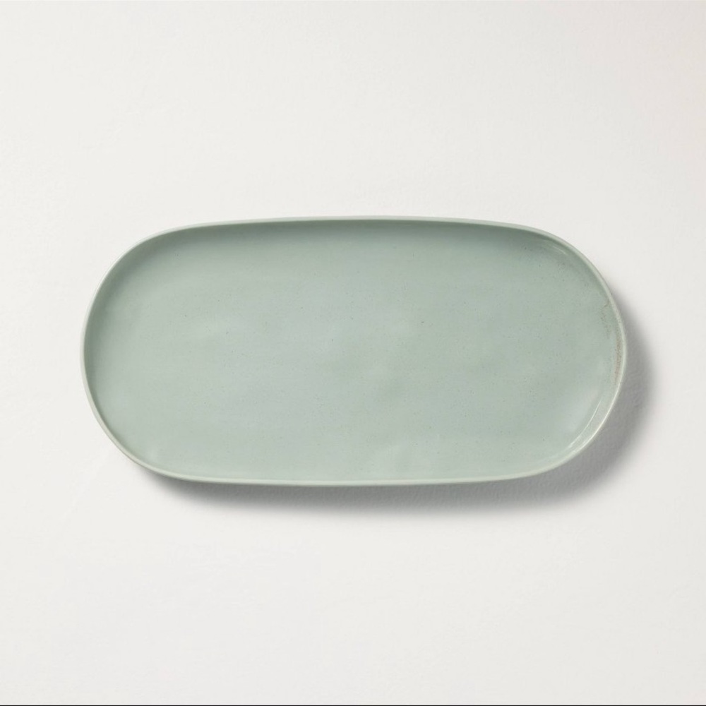 New Ceramic 14” Oval Serving Platter in Blue by Hearth & Hand with Magnolia